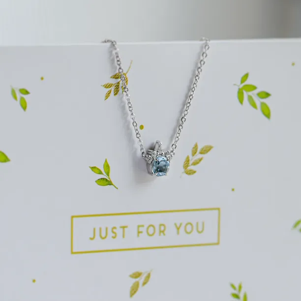 Zlatý náhrdelník s akvamarínem a diamanty AZURINE Image