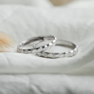 Gold wedding bands with structure CARRARA Thumbnail