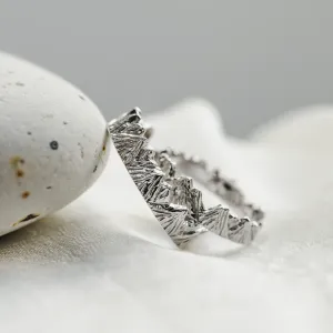 Platinum mountain-inspired wedding rings MONTE Thumbnail