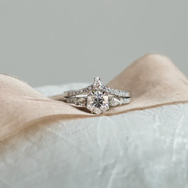 Elegantní snubní set s moissanity HARPER Image