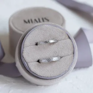 Platinum twig wedding rings MIOS Thumbnail