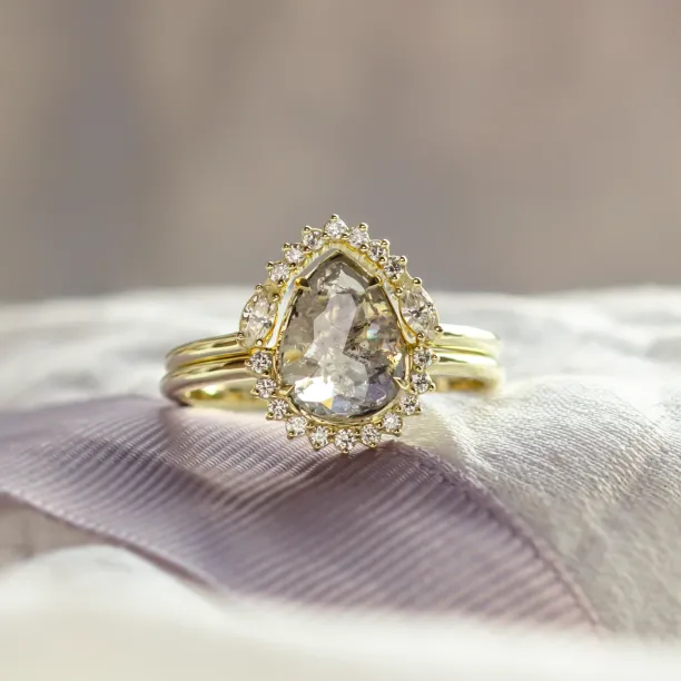 Set prstenů ze zlata se salt and pepper diamanty ELLINGTON Image