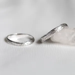 Platinum twig wedding rings MIOS Thumbnail