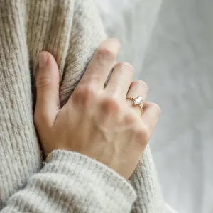 Zlatý prsten s moissanitem ve tvaru hexagonu SALEM Thumbnail