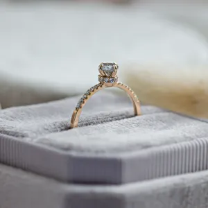 Zásnubní prsten se salt and pepper diamantem a bočními diamanty SANREMO Thumbnail