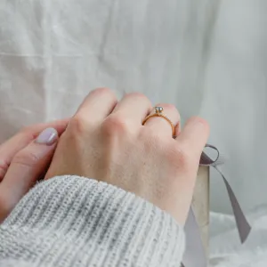 Zásnubní prsten se salt and pepper diamantem a bočními diamanty SANREMO Thumbnail