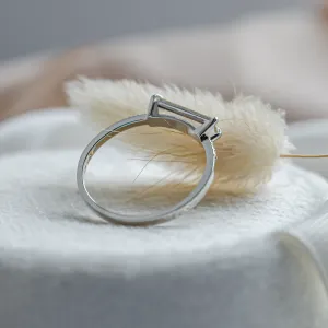 Gold ring with baguette moissanite CASSIOPEIA Thumbnail