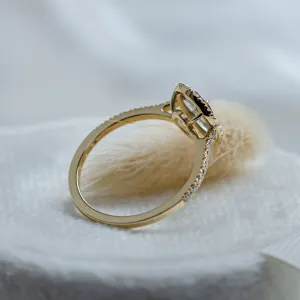 Elegantní halo prsten se salt and pepper diamanty TANANAI Thumbnail