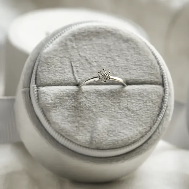 Romantic engagement ring full of moissanites CAMILLIA Image