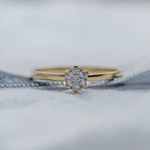 Romantic engagement ring full of moissanites CAMILLIA Thumbnail