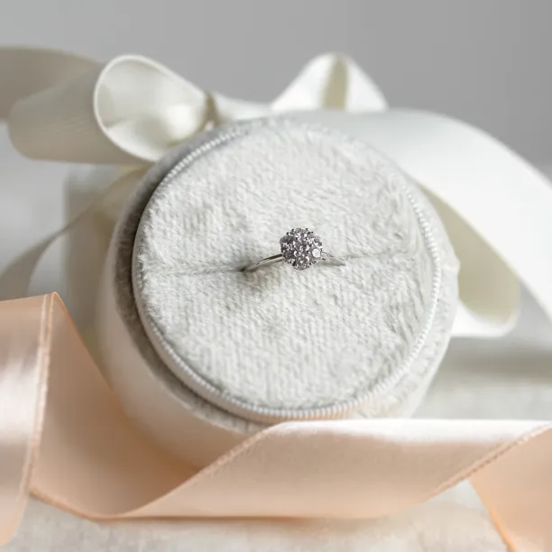 Luxury engagement ring full of moissanites CECILIA Image