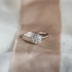 Luxury engagement ring full of moissanites CECILIA Thumbnail