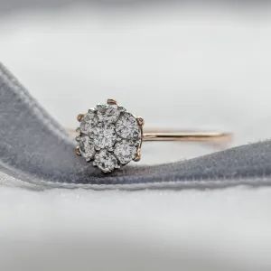 Luxury engagement ring full of moissanites CECILIA Thumbnail