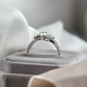 Vintage zásnubní prsten ze zlata s moissanity THEODORE Thumbnail