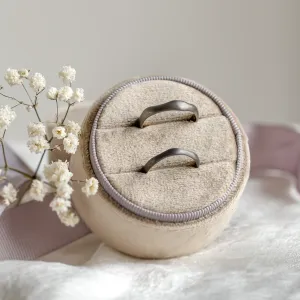 Černé nepravidelné snubní prsteny SHALE Thumbnail