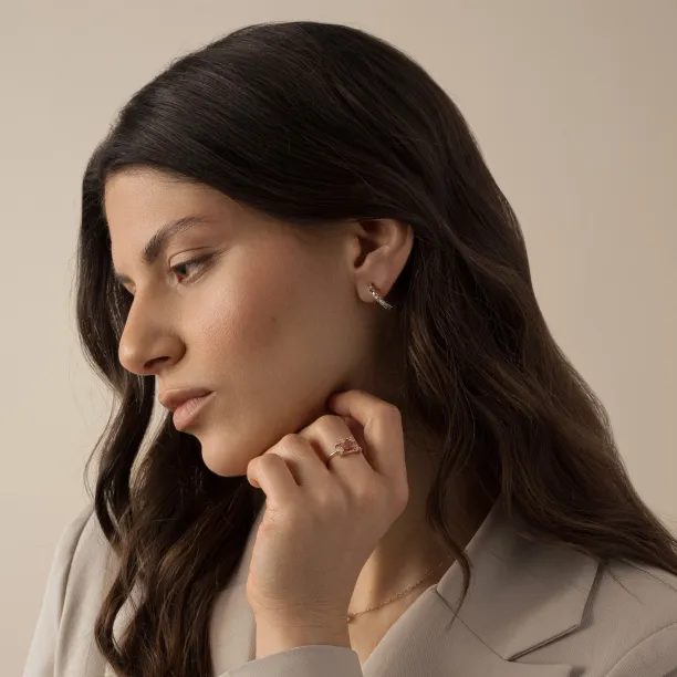 Luxury salt and pepper diamonds earrings LAVAS Image