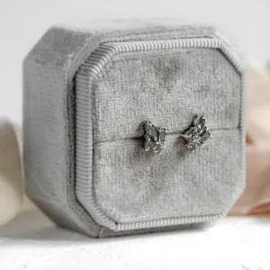 Zlaté cluster náušnice se salt and pepper diamanty QUATRO Thumbnail