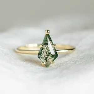 Ring with kite moss agate SAMUEL Thumbnail