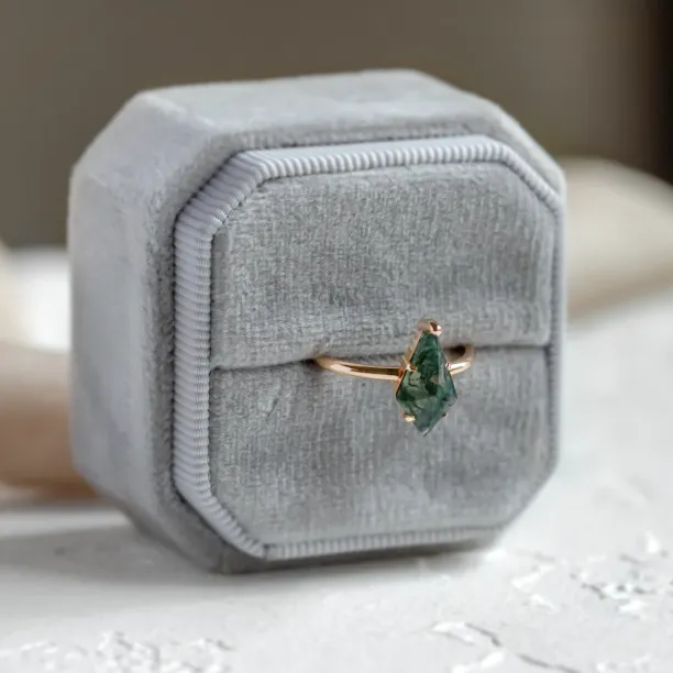 Ring with kite moss agate SAMUEL Image