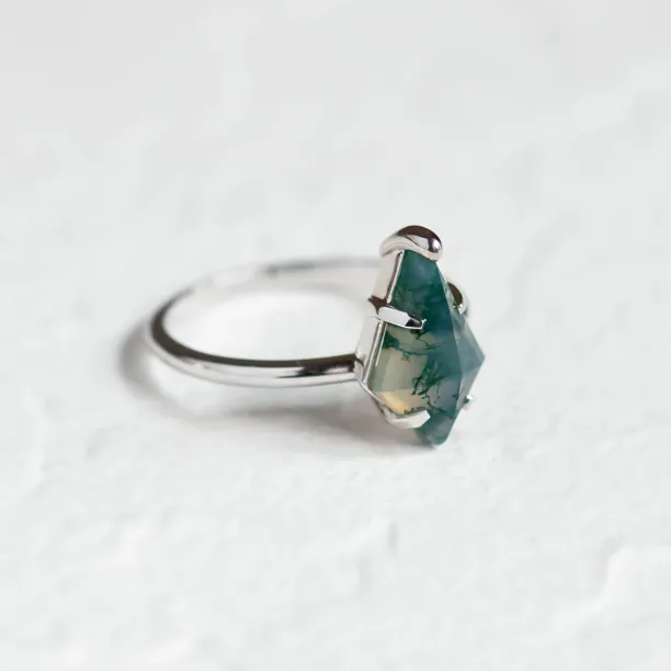 Ring with kite moss agate SAMUEL Image