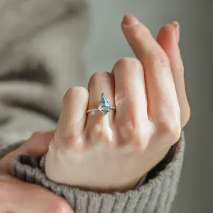 Ring with kite moss agate SAMUEL Thumbnail