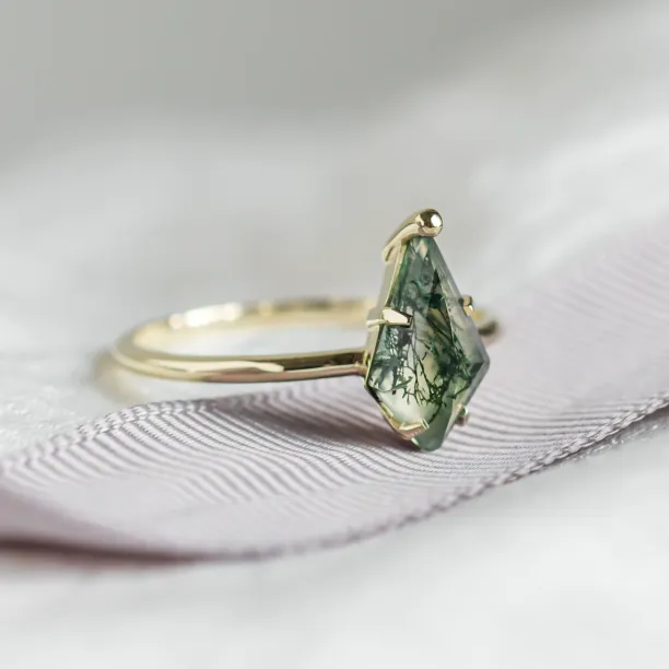 Ring with kite moss agate SAMUEL Image
