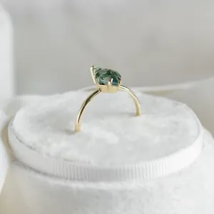 Ring with kite moss agate SAMUEL Thumbnail