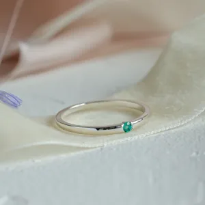 Minimalistický prsten se smaragdem HAIMERALD Thumbnail