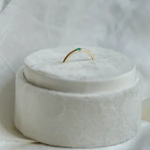 Minimalistický prsten se smaragdem HAIMERALD Thumbnail