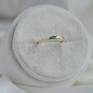 Minimalistický prsten se smaragdem HAIMERALD Thumbnail