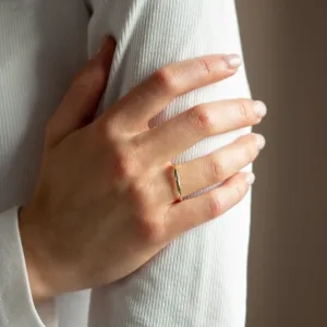 Minimalist engagement ring with salt'n'pepper diamond HAIMER Thumbnail
