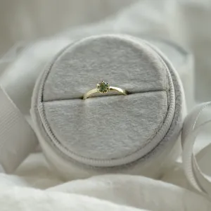 Minimalist ring with moss agate ALF Thumbnail