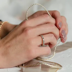 Zlatý eternity prsten s diamanty salt and pepper LAVA Thumbnail