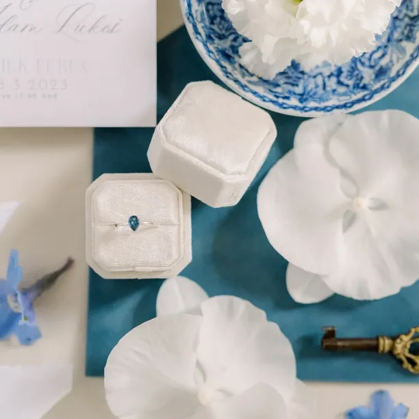 Zlatý prsten s londýnským topazem DROP Image