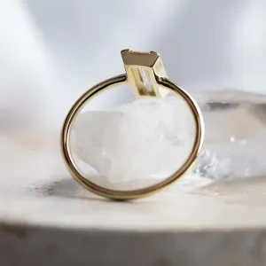 Originální zásnubní prsten s baguette moissanitem SLAVA Thumbnail