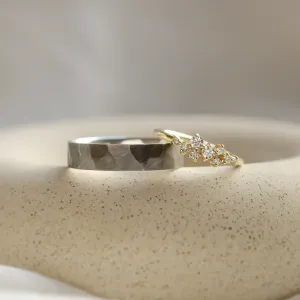 Netradiční snubní prsteny s černým rhodiem a diamanty ROMA Thumbnail