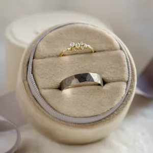 Netradiční snubní prsteny s černým rhodiem a diamanty ROMA Thumbnail