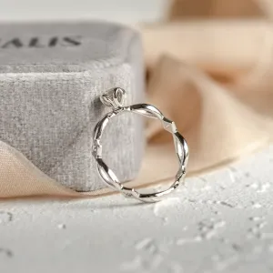 Entwined ring with salt and pepper diamond QUEENZ Thumbnail