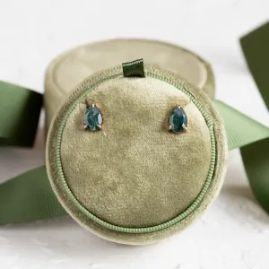 Zlaté náušnice s pear mechovými acháty ARDY Thumbnail