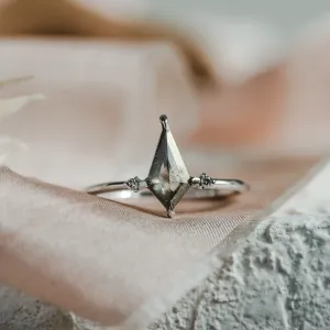 Unusual engagement ring with salt'n'pepper diamonds VALENTINO Thumbnail