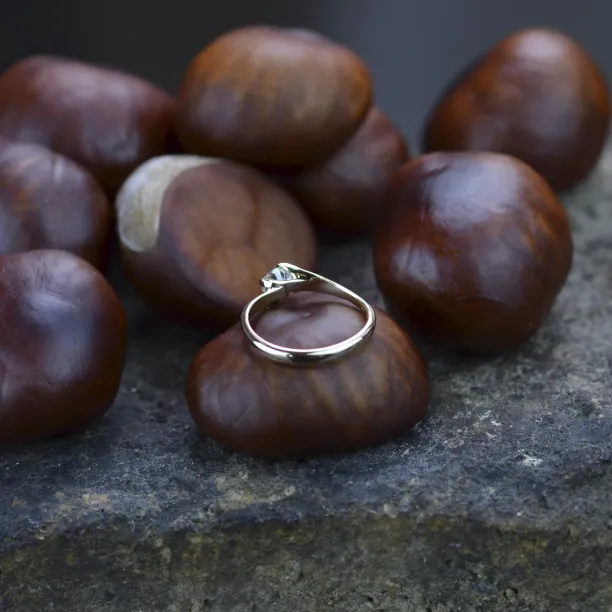 Elegant engagement ring with lab-grown diamond JURO Image