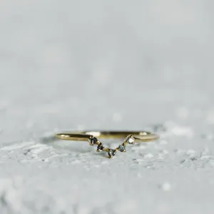 Engagement ring set with salt'n'pepper diamonds MEGHAN Thumbnail