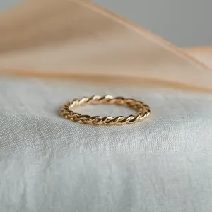 Twisted rope wedding bands VALOS Thumbnail