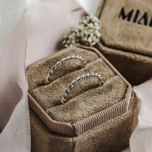 Twisted rope wedding bands VALOS Thumbnail