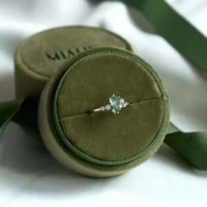 Cluster ring with moss agate and diamonds FANTASY Thumbnail