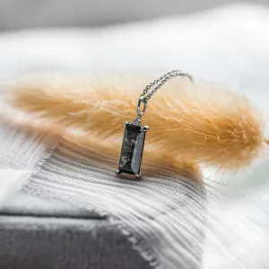 Zlatý náhrdelník s baguette salt'n'pepper diamantem PARIS Thumbnail