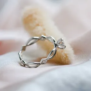 Gold ring with morganite and diamonds QUEENIE Thumbnail