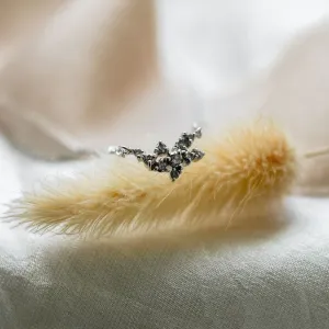 Gold cluster salt'n'pepper diamond necklace CLARISA Thumbnail