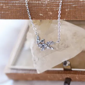 Gold cluster salt'n'pepper diamond necklace CLARISA Thumbnail