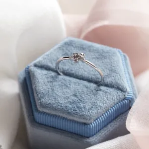 Minimalist cluster salt and pepper diamond ring TILPI Thumbnail